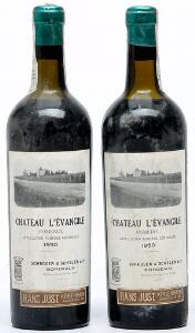 2 bts. Château lEvangile, Pomerol 1950 Bottled in DK. B tsus.