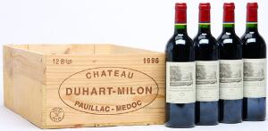 7 bts. Château Duhart Milon, Pauillac. 4. Cru Classé 1996 A hfin. Owc.