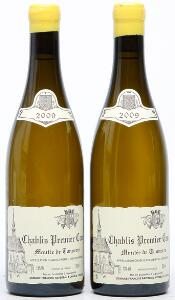 2 bts. Chablis 1. Cru Montée de Tonnere, Domaine Raveneau 2009 A hfin.