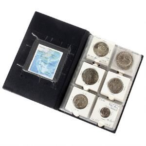 Møntalbum med lille samling af mønter fra The Kingdom of Funan, i alt 28 stk. i varierende kvalitet