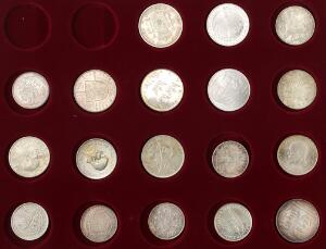 Sverige, erindringsmønter 1892 - 1976 15 stk., øvrige Ag Holland etc., 3 stk., samlet 18 stk.