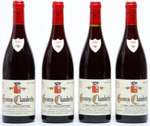 2 bts. Gevrey Chambertin 1. Cru Les Cazetiers, Domaine Armand Rousseau 2008 A hfin.  etc. Total 4 bts.