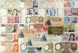 Argentina, lot forskellige, overvejende ucirkulerede sedler 1891 - ca. 2000, i alt 41 stk.