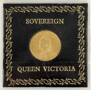 England, Sovereign 1892, F 392 - i plastic cover