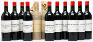 12 bts. Château Beauséjour, Saint-Émilion 1. Grand Cru Classé 1964 AB ts.