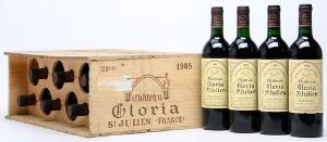 10 bts. Château  Gloria St. Julien 1985 A-AB bn. Owc.