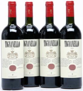 6 bts. Tignanello, Antinori, Toscana 2001 A hfin. Oc.