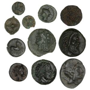 Antikkens Grækenland, Makedonien, 11 kobbermønter, ca. 4.-2. århundrede f.Kr