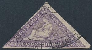 Cape of Good Hope. 1863-64. 6 d. bright mauve. Pænt mærke. SG £ 450