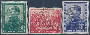 DDR. 1951. Tysk-Kinesisk venskab. LUXUS-stemplet sæt, annulleret med retvendt stempler BERLIN 7.7.51. AFA 1250