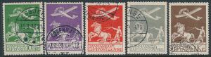 1925-1929. Gl. Luftpost. Pænt stemplet sæt. AFA 6100
