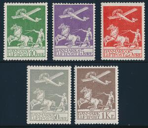 1925-1929. Gl. Luftpost. Pænt postfrisk sæt