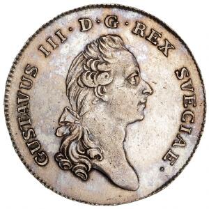 Sverige, Gustav III, Riksdaler 1788, SM 51, renset