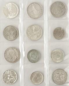 Lille samling mønter overvejende fra Finland, Palestina  Israel, Grækenland, Rumænien, mange i sølv og i pæne kvaliteter, i alt 94 stk.