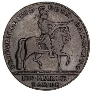 Norge, Frederik IV, krone 1723 HCM, NM 3, H 3, kraftig sort patina, vægt 21,75 g