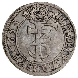 Norge, Frederik III, 2 Mark 1653, NM 148, H 67B