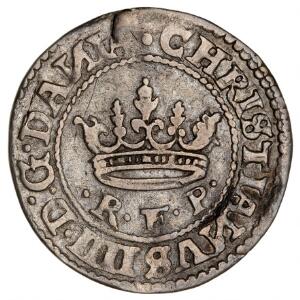 Christian IV, 8 kroneskilling 1620, H 114C, blanketrevne, ex. ABR 572 Chr. Lerche, lot 629