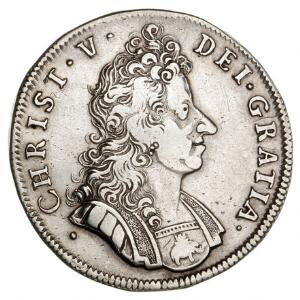 Christian V, krone  1696, H 99A, pudset