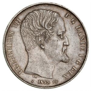 Frederik VII, 2 rigsdaler 1855, H 6B