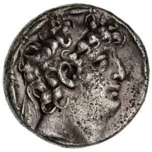 Antikkens Grækenland, Seleukidiske kongedømme, Philip I Philadelphos, ca. 954-765 f.Kr., Ag Tetradrakme, 25 mm, 15,3 g. Muligvis slået i Antiochia, S 7196