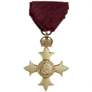 England, medaillen Commander of the British Empire med originalt bånd