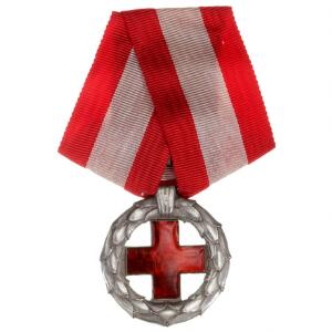 Dansk Røde Kors, mindetegn for krigsfangehjælp 1914-18 med originalt bånd, LS 8-007