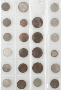 Dansk Vestindien, Christian IX, lille samling mønter, i alt 23 stk. i varierende kvalitet