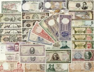 Chile, Ecuador, El Salvador, Equatorial Guinea, lille lot forskellige, overvejende ucirkulerede sedler, i alt 43 stk.