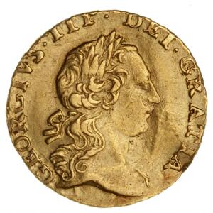 England, George III, 1760 - 1820, quarter-guinea 1762, S 3741, F 368