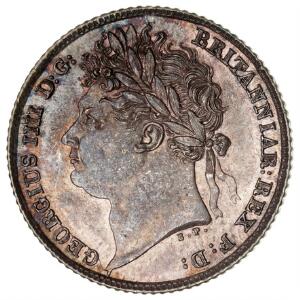 England, George IV, 1820 -1830, sixpence 1824, S 3814