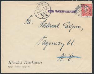 FRA VASSINGERØD liniestempel på flot brugsbrev. 11.10.1946.