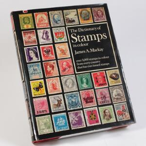 Hele Verden. Litteratur. The Dictionary of Stamps in colour. Af James A. Mackay. 296 sider.