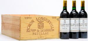 6 bts. Château Pichon Longueville Comtesse, Pauillac. 2. Cru Classé 1990 A hfin. Owc.