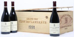 12 bts. Clos des Lambrays Grand Cru, Domaine des Lambrays 1998 A hfin. Owc.