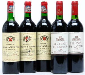 2 bts. Les Forts De Latour, 2wine Ch. Latour 1984 A-AB bn.  etc. Total 5 bts.