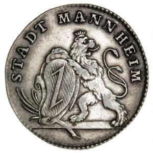 Tyskland, Mannheim, BEI CARL THEODORS 50 IÆHRIGEN IVBEL FEIER D31DEC 1792, Ag afslag af Dukat, 2,85 g