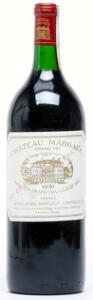 1 bt. Mg. Château Margaux, Margaux. 1. Cru Classé 1981 A-AB bn.