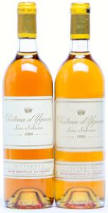 1 bt. Château dYquem, Sauternes. 1. Grand Cru Classé 1988 A hfin.  etc. Total 2 bts.