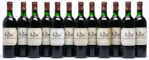 12 bts. Château Beychevelle, Saint - Julien. 4. Cru Classé 1986 A-AB bn. Owc.