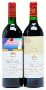 1 bt. Château Mouton Rothschild, Pauillac. 1. Cru Classé 1993 A hfin.  etc. Total 2 bts.