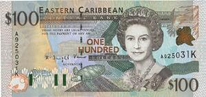 East Carribbean States, St. Kitts, 100 Dollars 1994, Pick 35 K