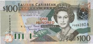 East Carribbean States, Antigua, 100 Dollars 2003, Pick 46 A