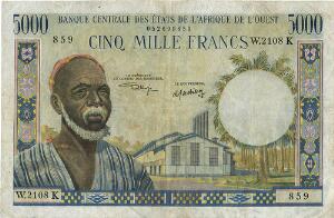 West African States, 5.000 Francs, Pick 704k-10