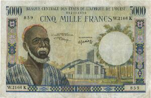 West African States, 5.000 Francs, Pick 704k-10