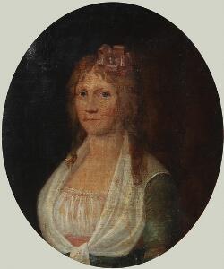 Et par ovale rammer i Louis XVI stil af forgyldt træ og gesso. 19. årh.s slutning. Indvendige rammemål 63 x 52. 2.