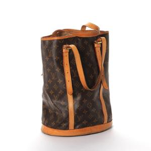 Louis Vuitton Dametaske model Bucket af monogram canvas. Ca. 35 x 25 cm uden hanke. Original støvpose medfølger.