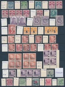 Danmark. VARIANTER. Planche med AFA-varianter. AFA 5490