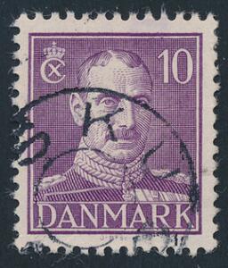 SKUØ. Udslebet stjernestempel på 10 øre, Chr.X.