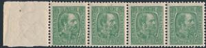 1902. Chr.IX. 5 aur, grøn. Postfrisk 4-STRIBE. Facit 4000