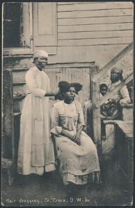 Dansk Vestindien. Postkort, brugt i 1912, frimærket er aftaget.